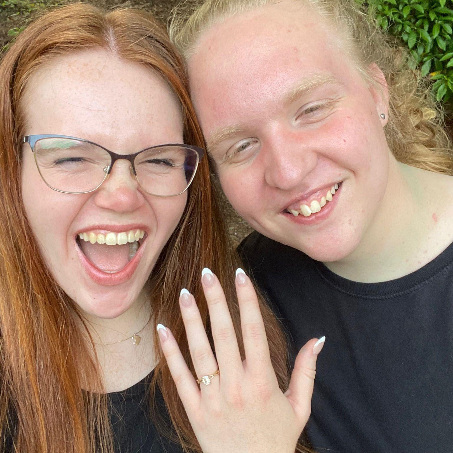Minutes after Noah proposed!