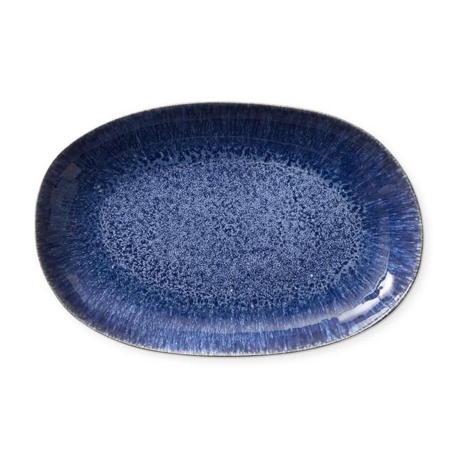 Reactive Glaze Serving Platter, Blue