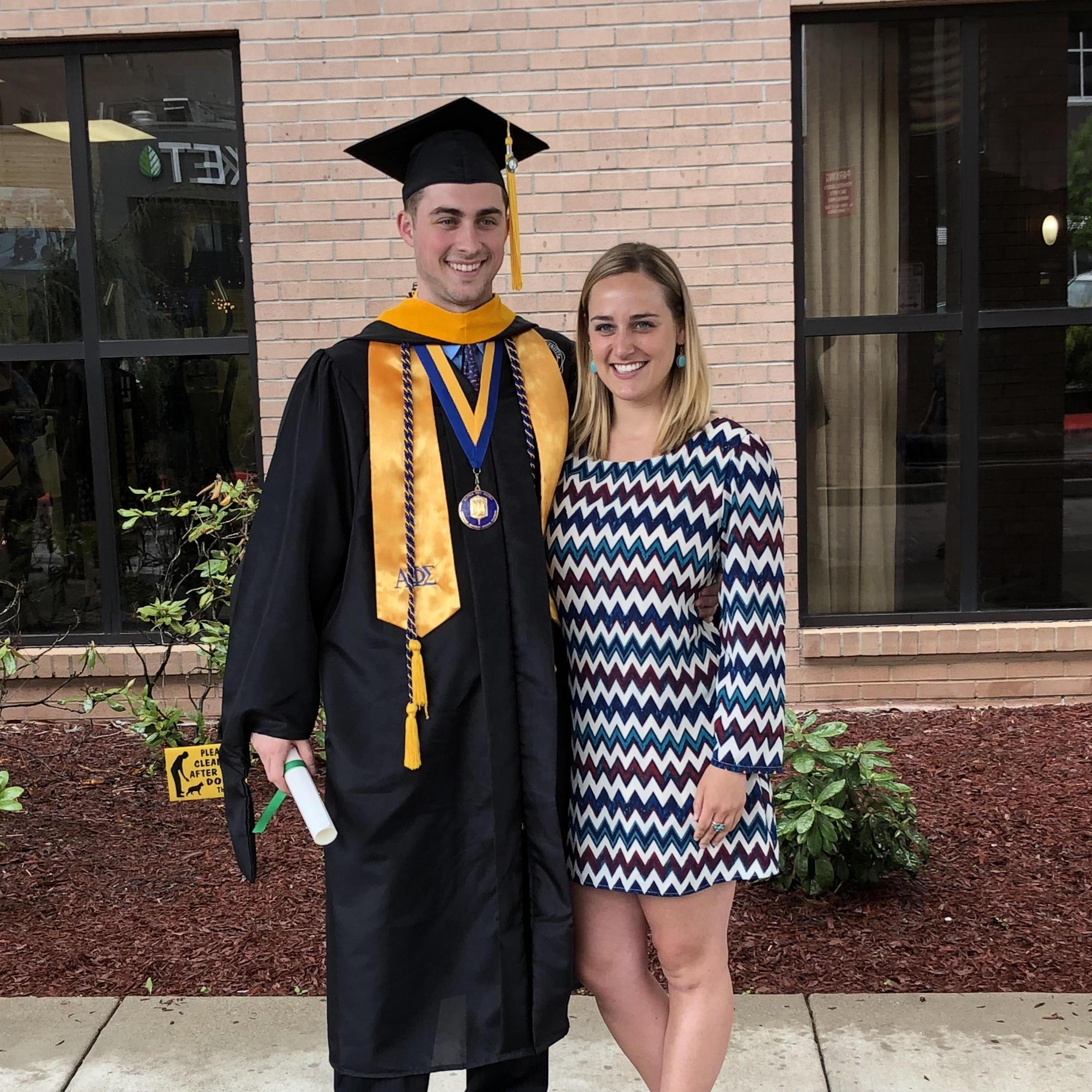 Dylan's graduation with his master's degree in criminal justice!