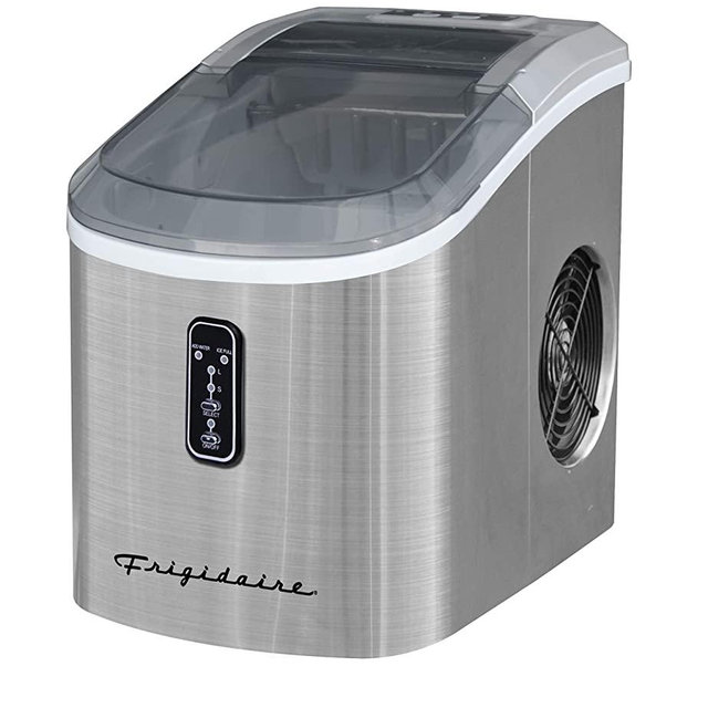 FRIGIDAIRE EFIC103 Ice Maker Machine Heavy Duty, Large Stainless Steel