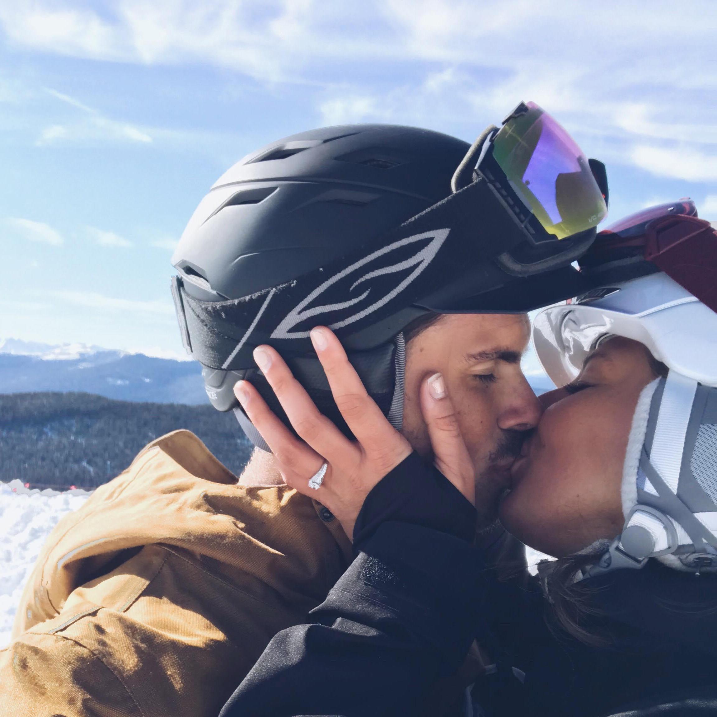 Right after we got engaged at the top of Vail.