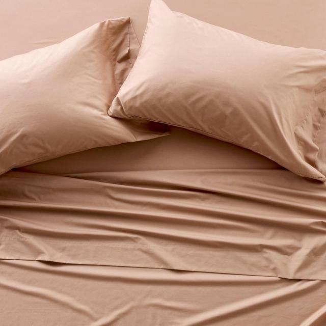 King 400 Thread Count Percale Sheet Set Light Adobe Clay - Casaluna™