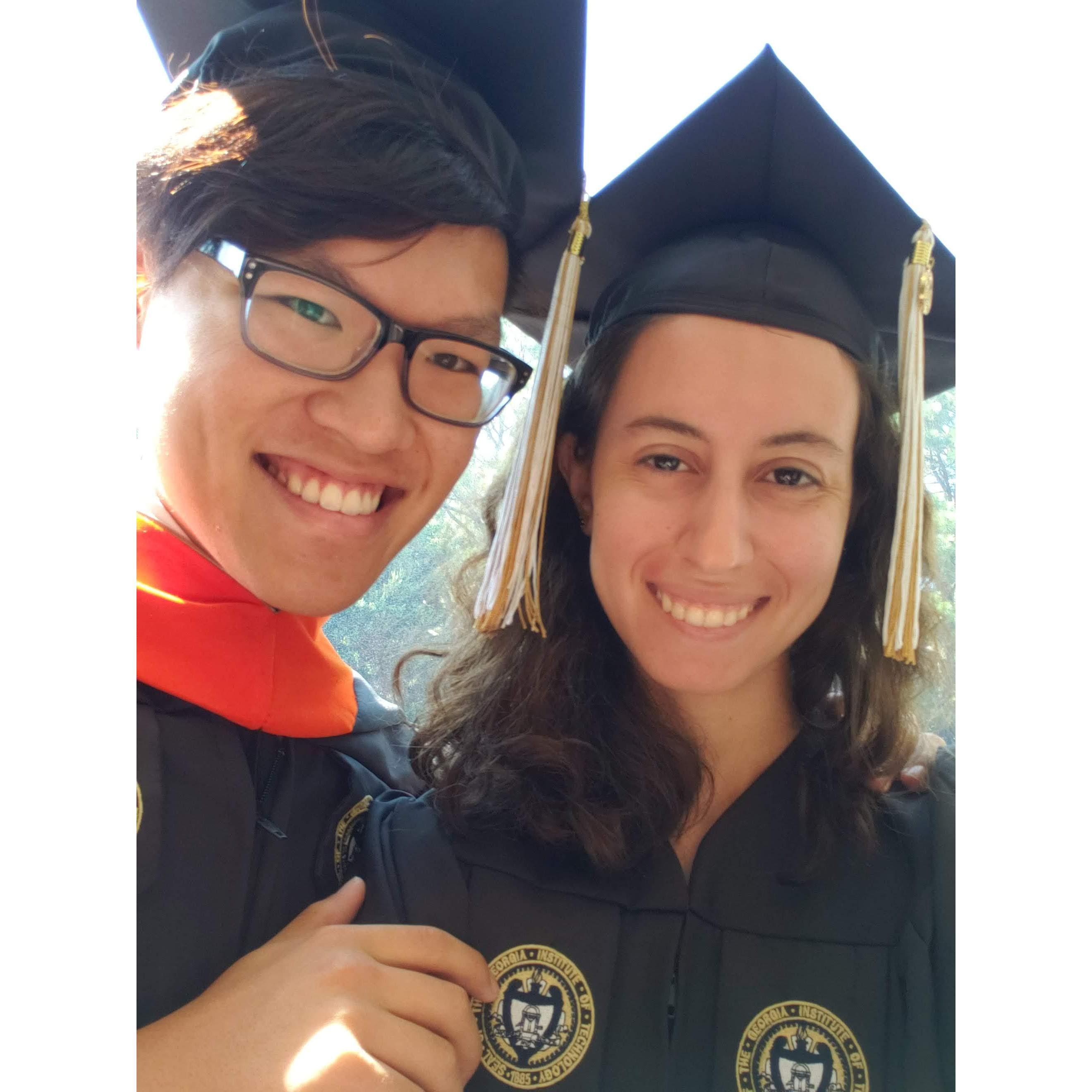 Grad fair! (We never actually overlapped graduation semesters.)