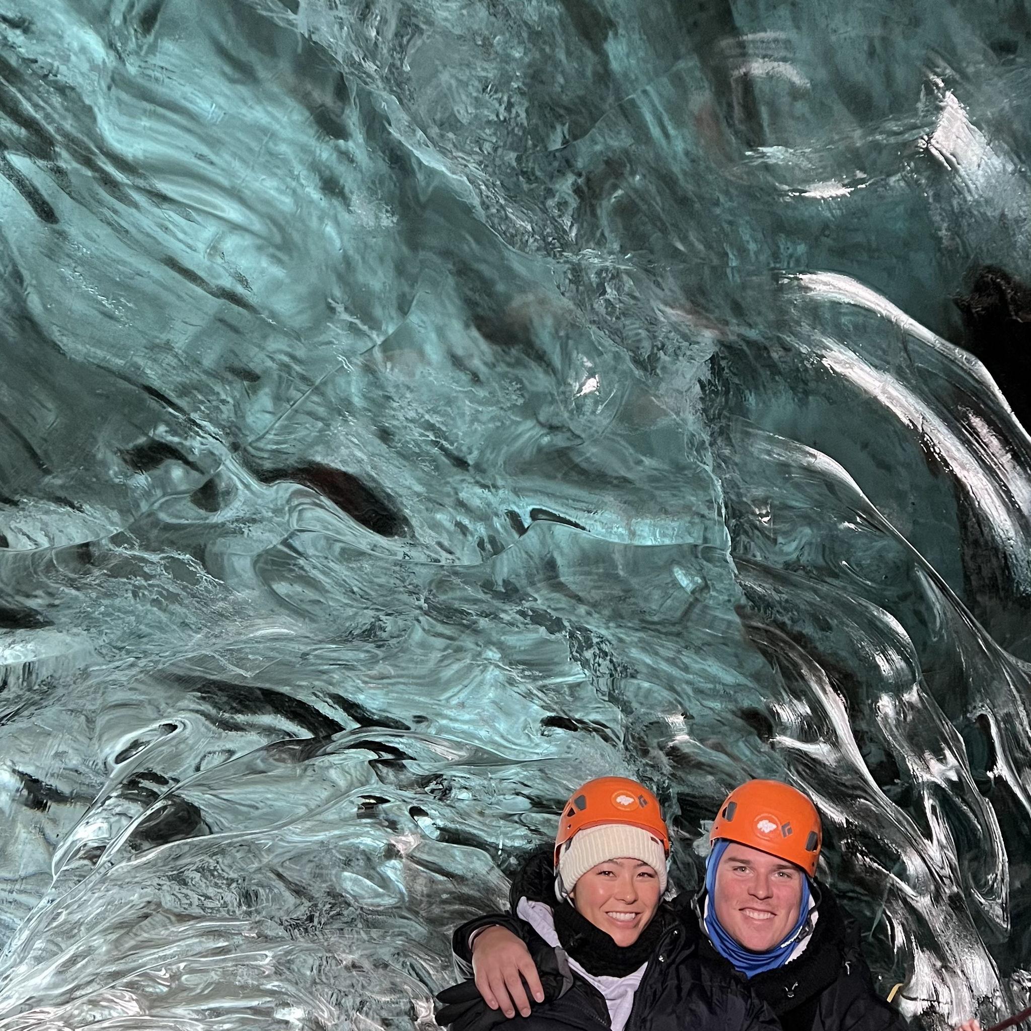 Ice-picking inside a glacier!