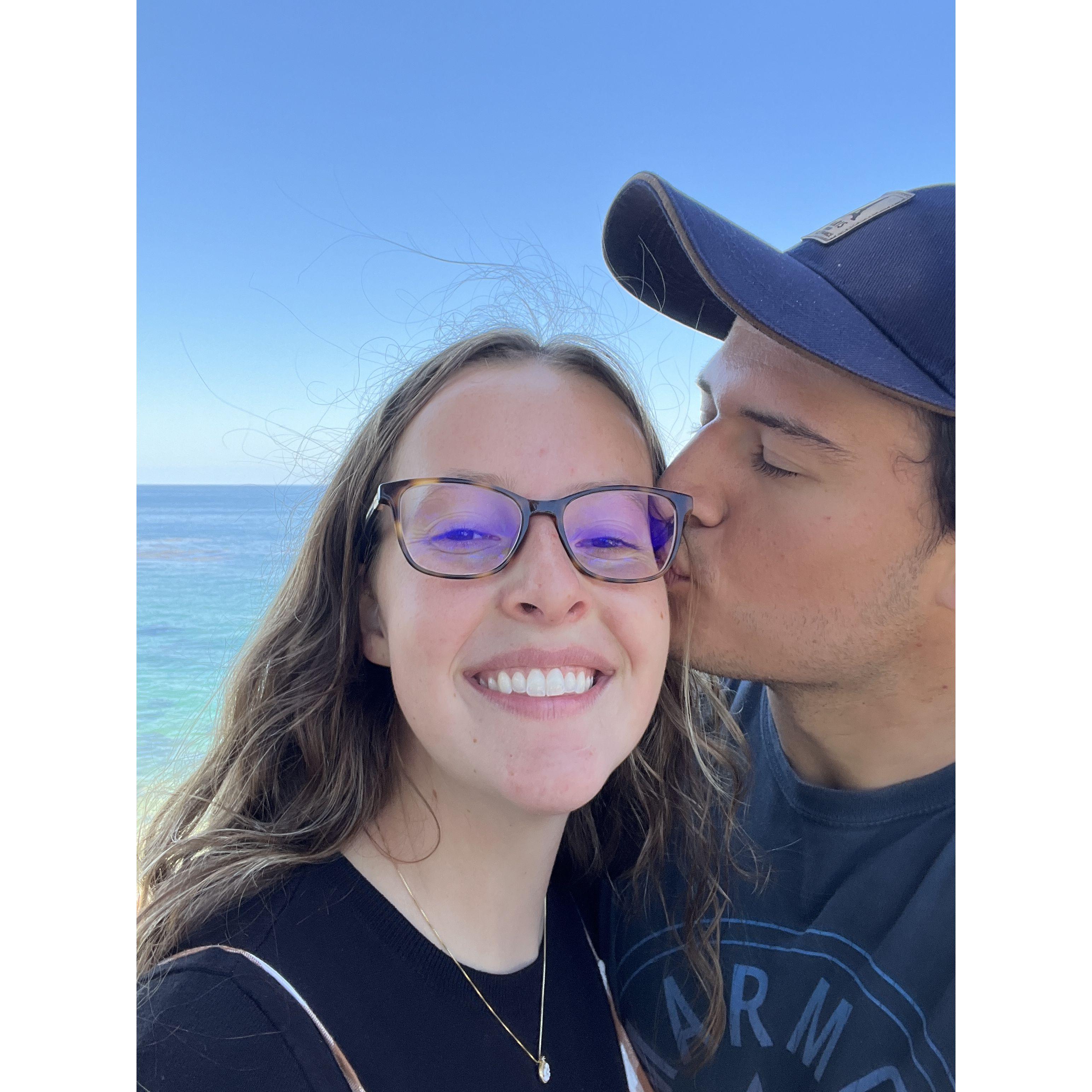 We did long distance while Ally was working in California and Michael was working in Idaho this past summer. We made it through with a couple trips to visit each other :)