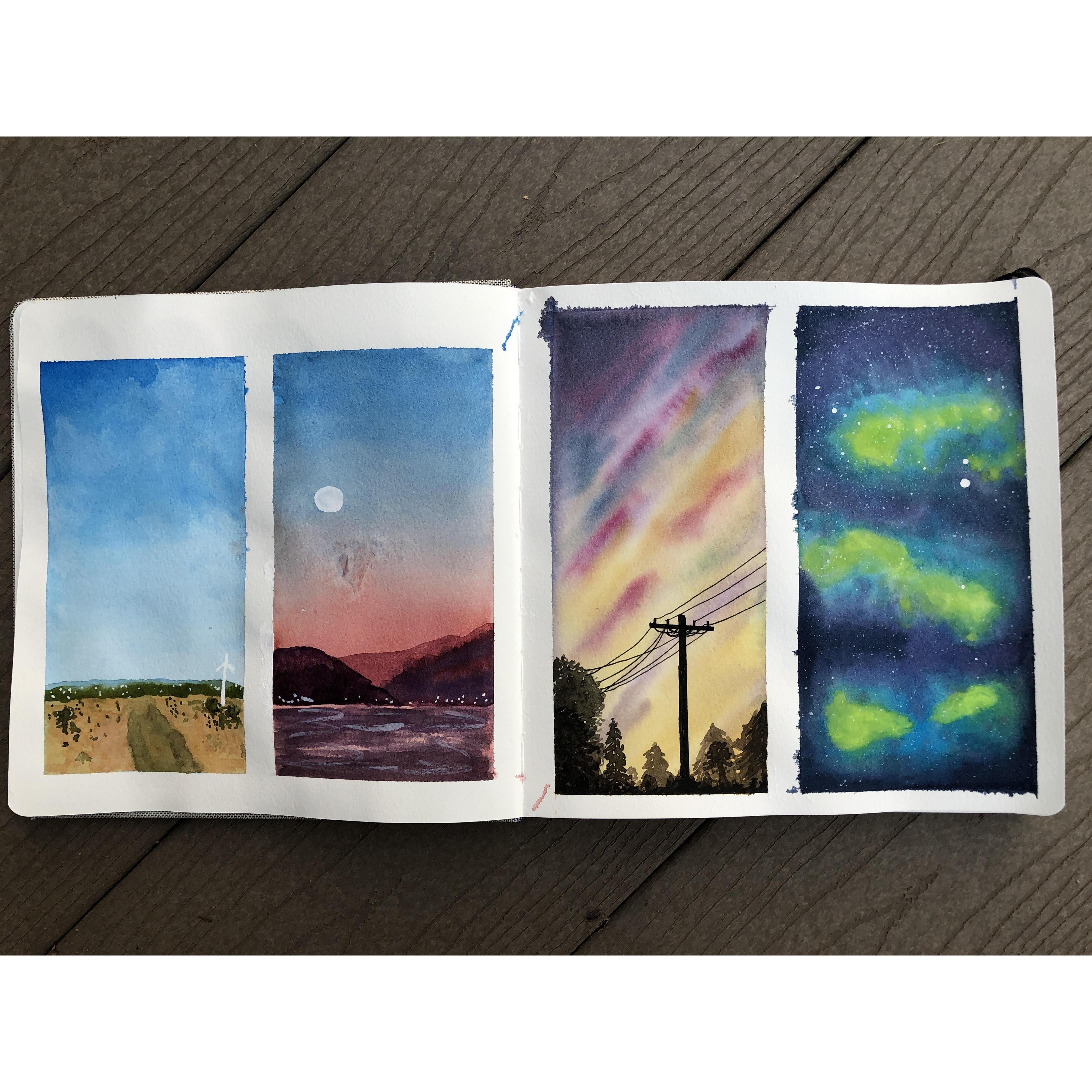 Taking Rylee to our art classes has also inspired me to teach myself how to paint with water colors.