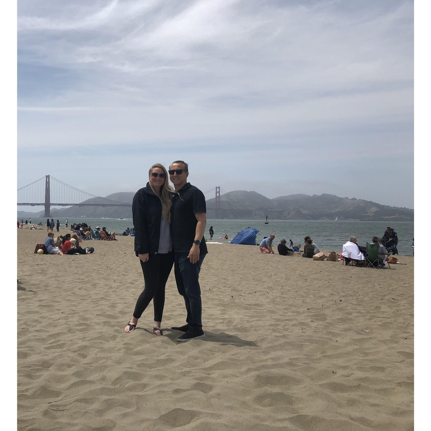 us at the Golden Gate Bridge in San Francisco