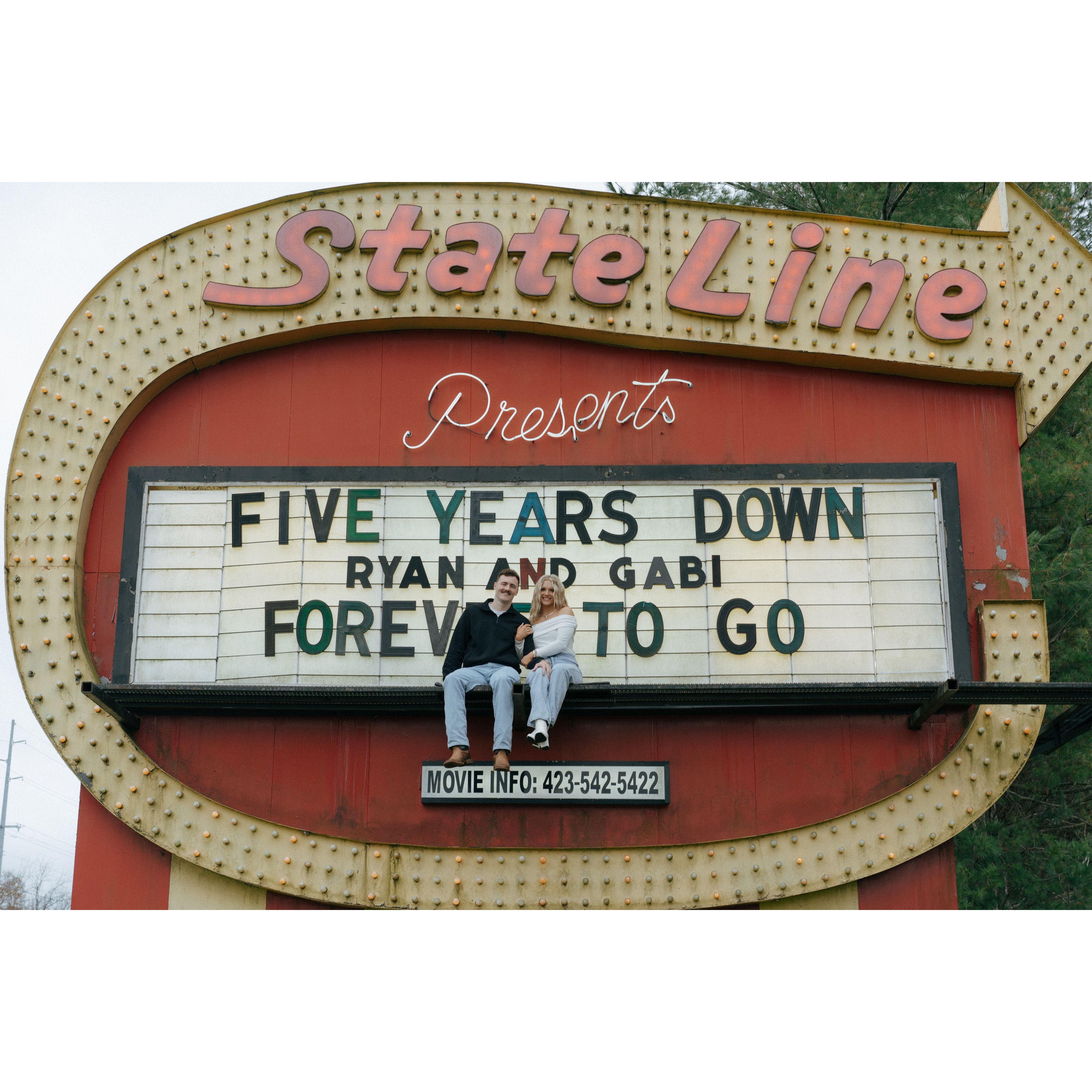 our five year anniversary