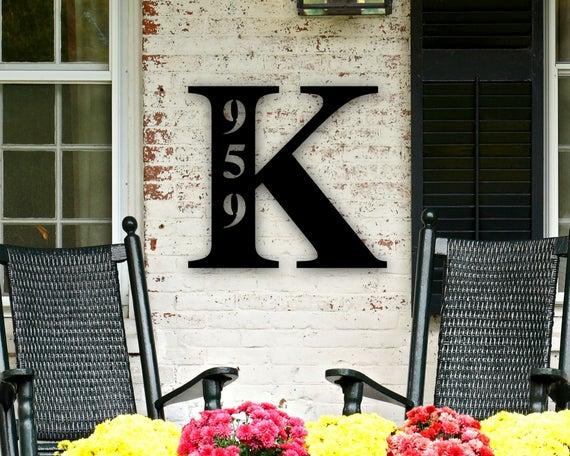 Metal House Number Plaque