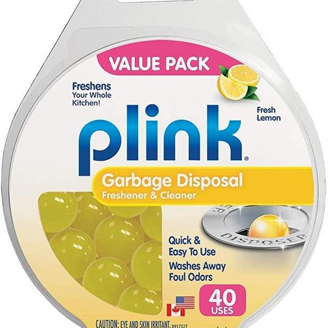 Plink Garbage Disposal Cleaner, Freshener & Odor Removing Balls, Easy to Use, Fresh Lemon Scent, 40 Count (PLM40N)