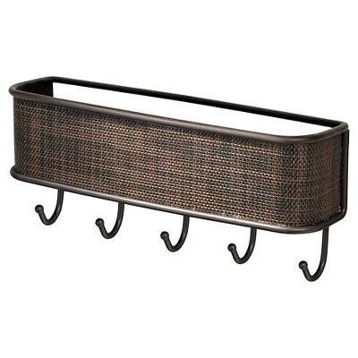 InterDesign Twillo Wall Mount Mail Key Rack - Bronze (10.5")
