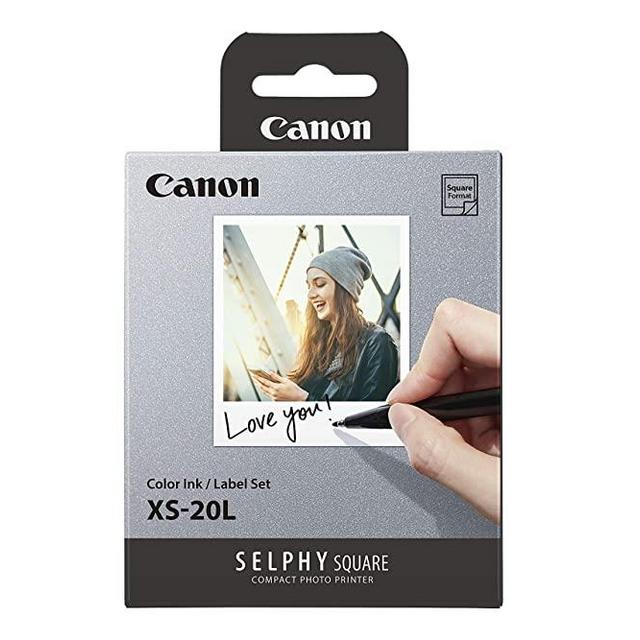 Canon Color Ink/Label Set XS-20L (20 Sheets), Compatible to Canon SELPHY Square Printer