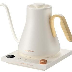 Electric Kettle, Gooseneck Electric Kettle, ±1℉ Precise Temperature Control, Stainless Steel Interior, Quick Heating for Pour Over Coffee, Tea & Boiling Water, 0.9L (Cream)