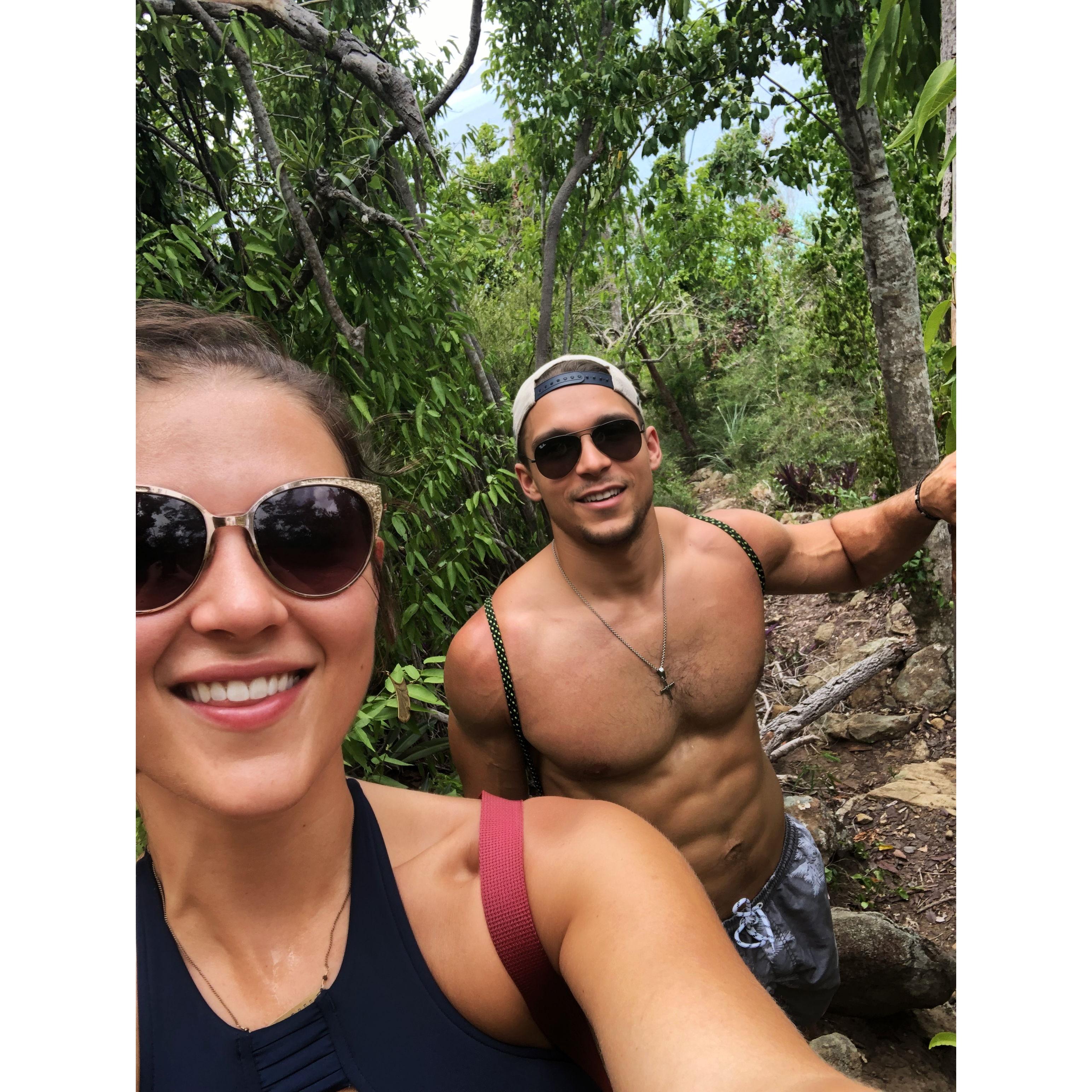 Hiking has been one of our favorite activities to do together since day 1! Our first vacation together - US Virgin Islands