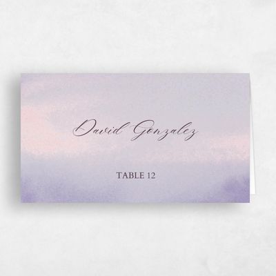 Lavender, Purple Wedding Place Card - Colt