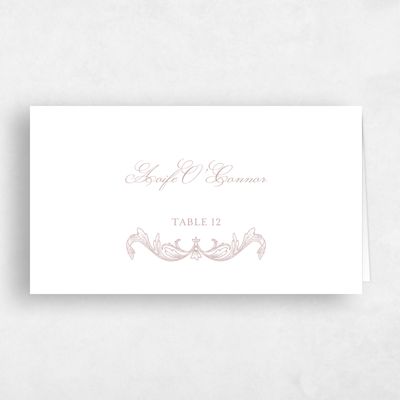 Grayed Mauve, Pink Wedding Place Card - Lezzeno