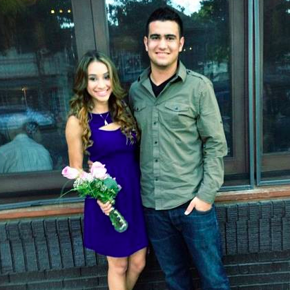 Their first photo together on Alexis' 17th Birthday
