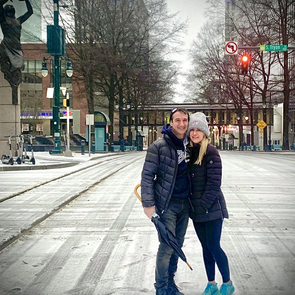 Snow day downtown Charlotte!