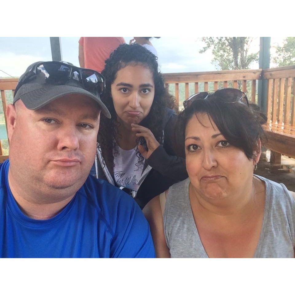 Sad because they were going to cancel our Zip line over the Lake in Ruidoso, NM