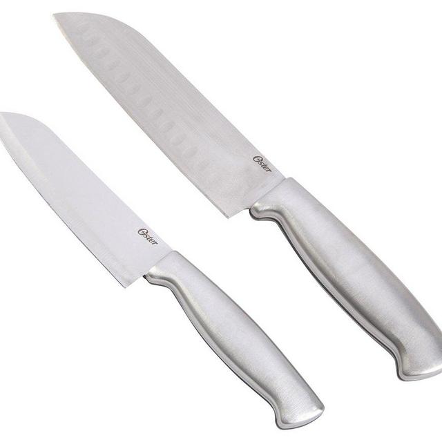 Oster Baldwyn 2 Piece Stainless Steel Santoku Set