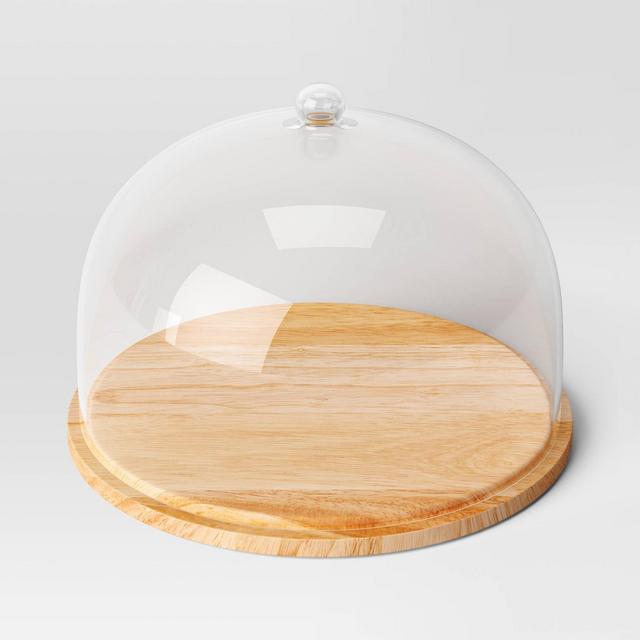 Wood Serving Board with Glass Cloche - Threshold™