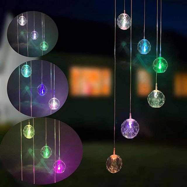 Eleven Direction Solar Wind Chimes Birthday Gifts for Mom,Gifts for Women Grandma,Outdoor Changing Colors Garden Decorative Solar String Light,Mobile Decorations for Yard Lawn Patio Room Party