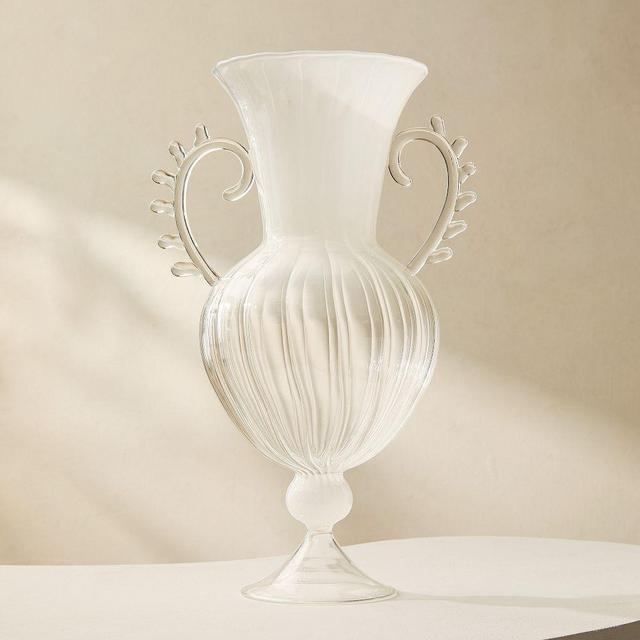 Solei Footed Vases Clear Glass 15.25"