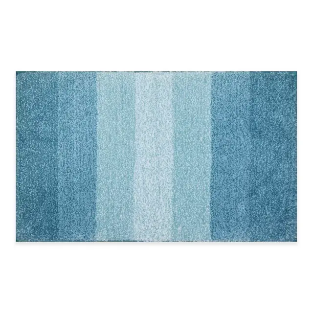 Fashion Ombre Striped 20''x 33'' Bath Mat in Sea