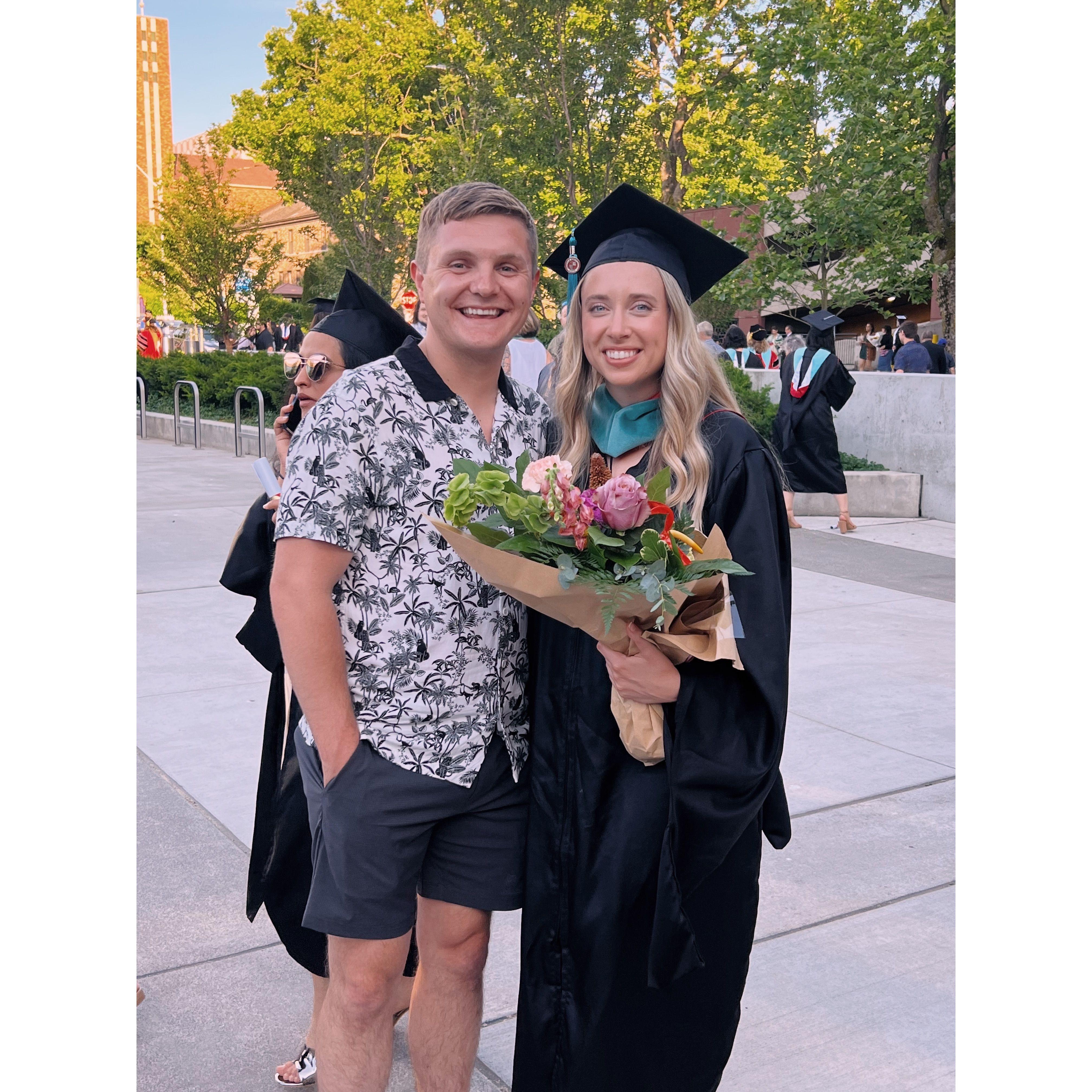 Anna graduating for Graduate School