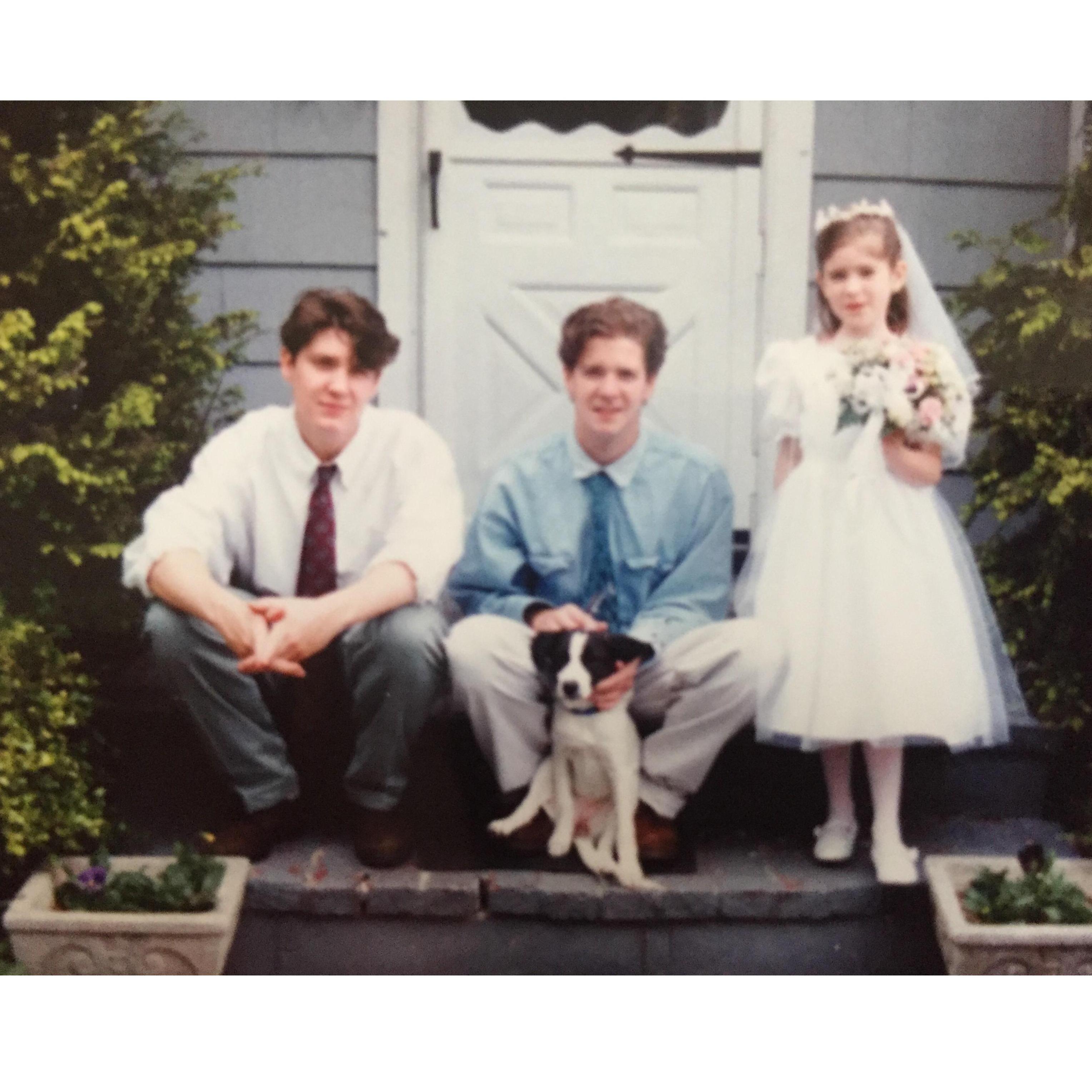 The Bride and her Brothers, Paul & Scott, and Floyd
