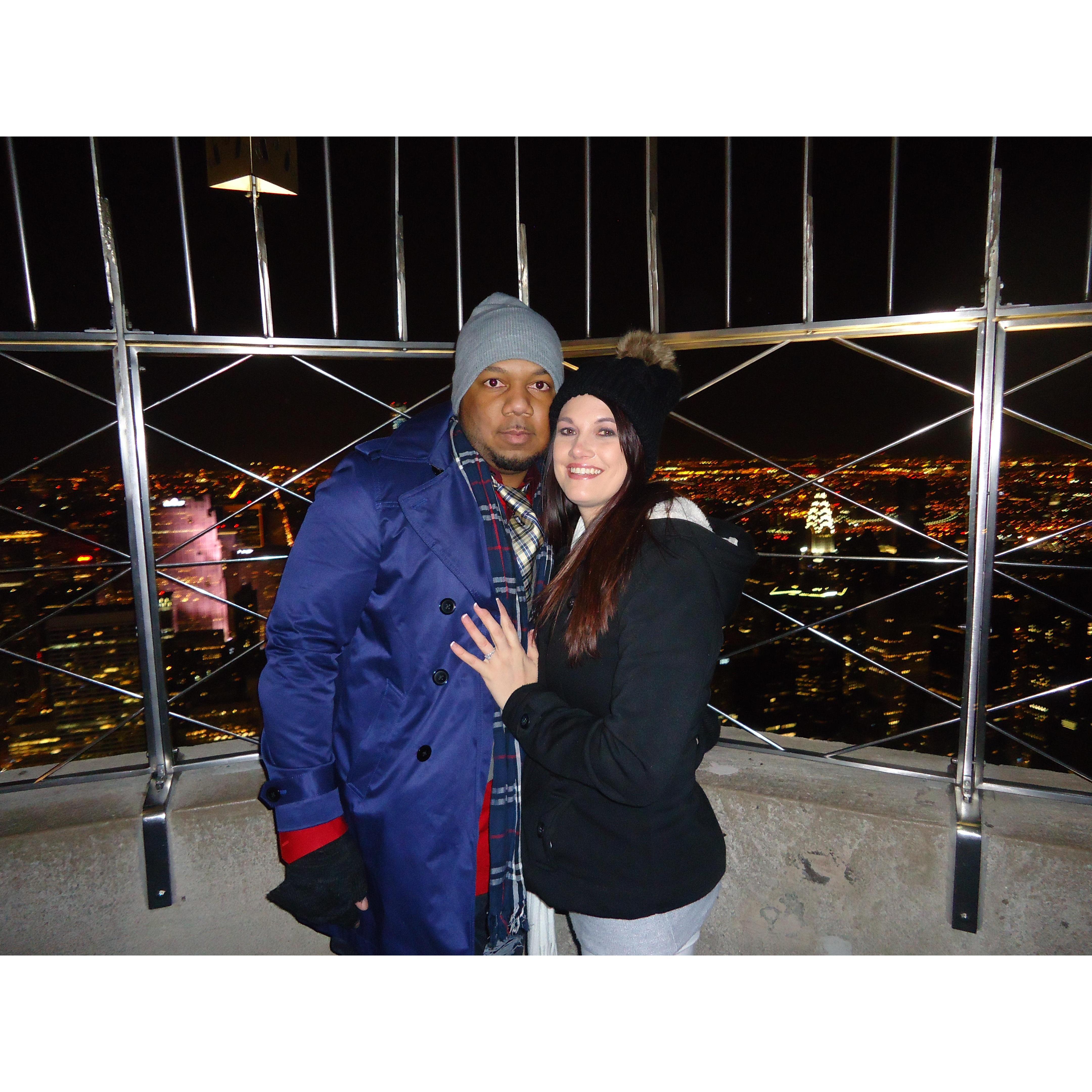 The best night of my life💗 This was on top of the Empire State Building in New York right after he asked me to marry him 😍💍