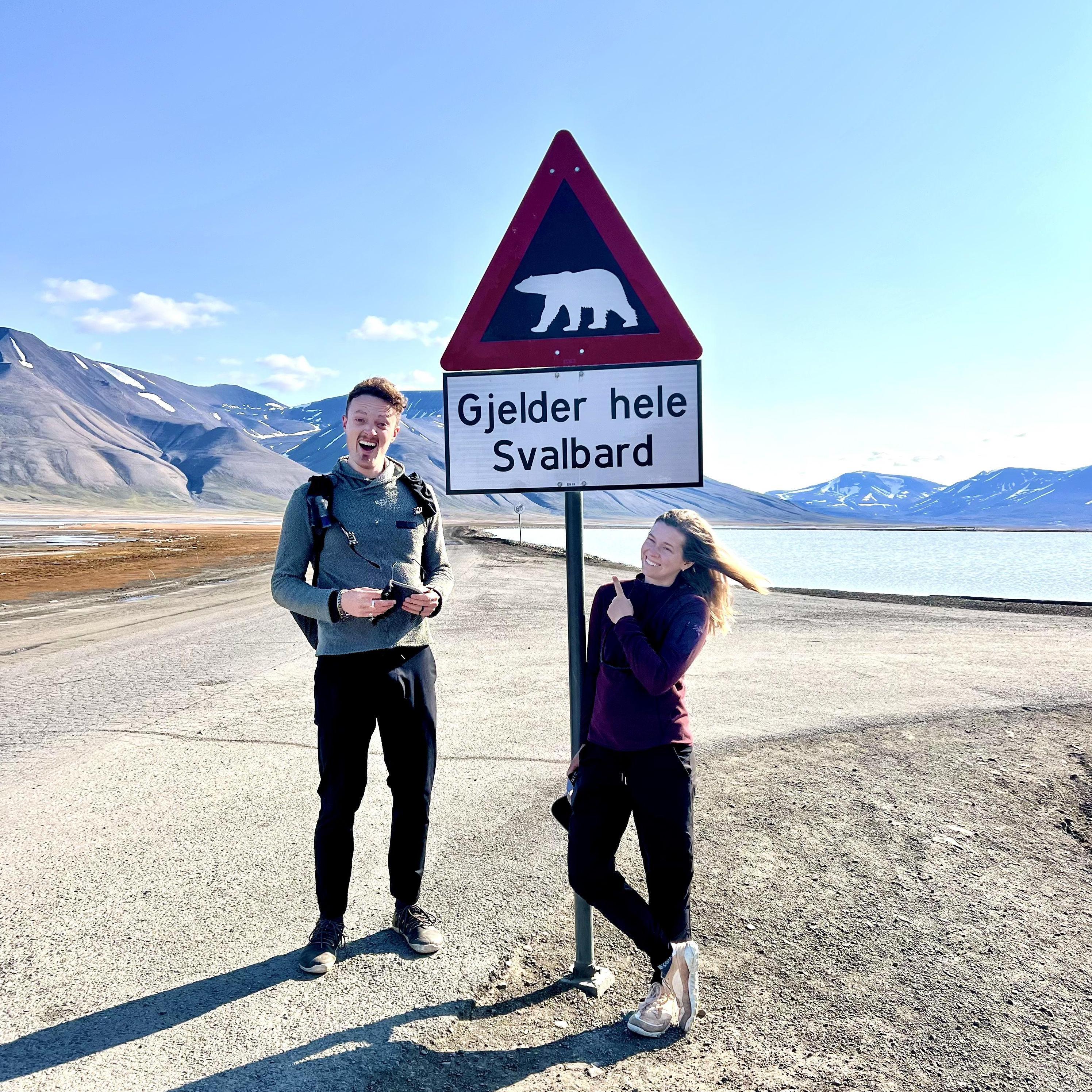 Looking for polar bears in Svalbard.