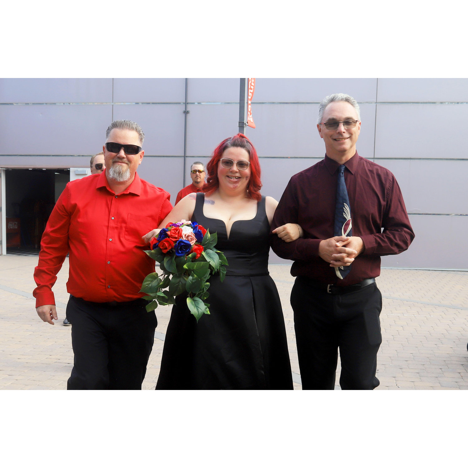Uncle Chris and Uncle Jeremy with the bride