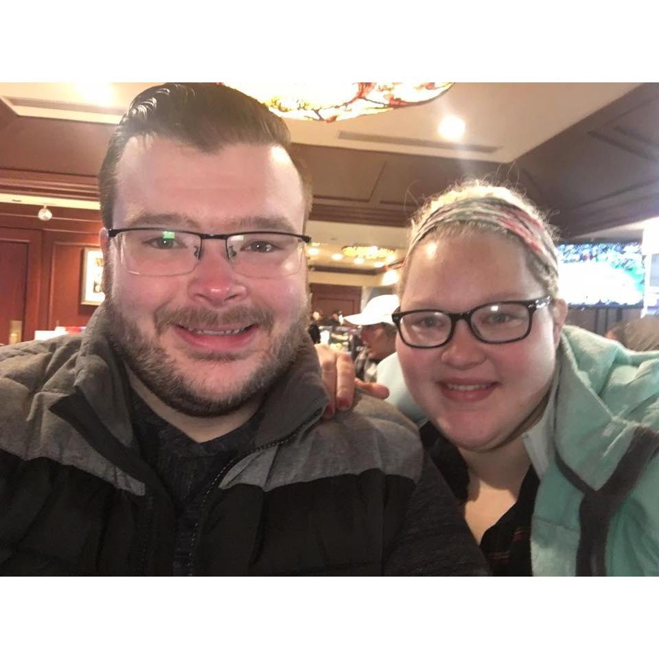 We are waiting for our flight to Las Vegas! We both have a passion for travel and Vegas is one of our favorites!