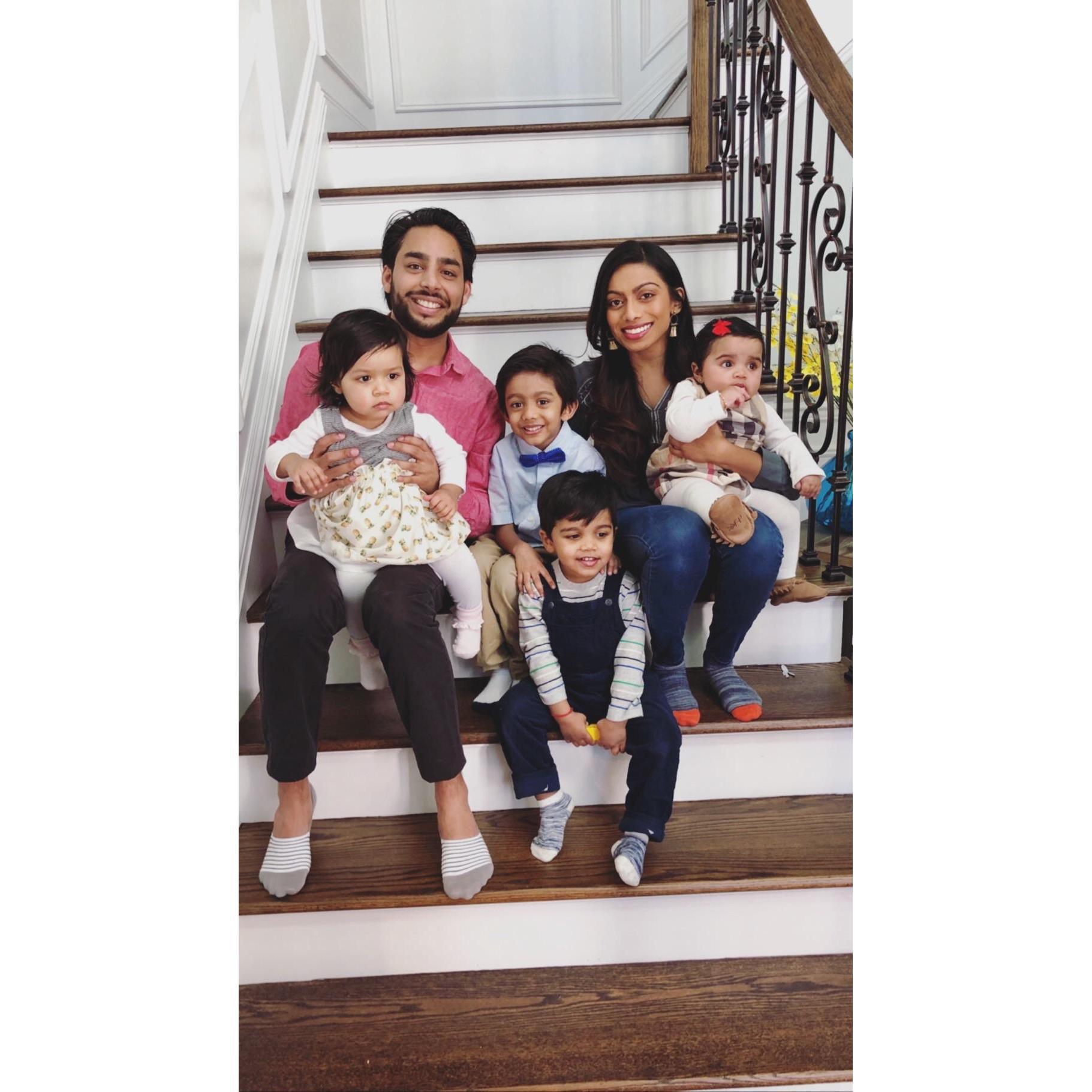 Everything in the world that matters to us! (our nieces & nephews) Missing in the mix was Milan, who was yet to be born.