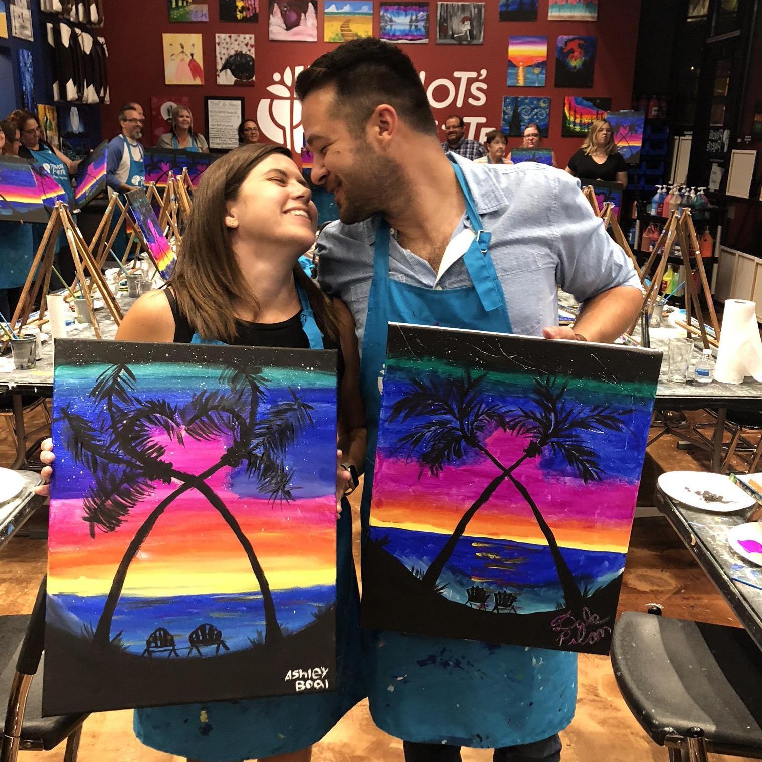 Painting and being cheesy :)
