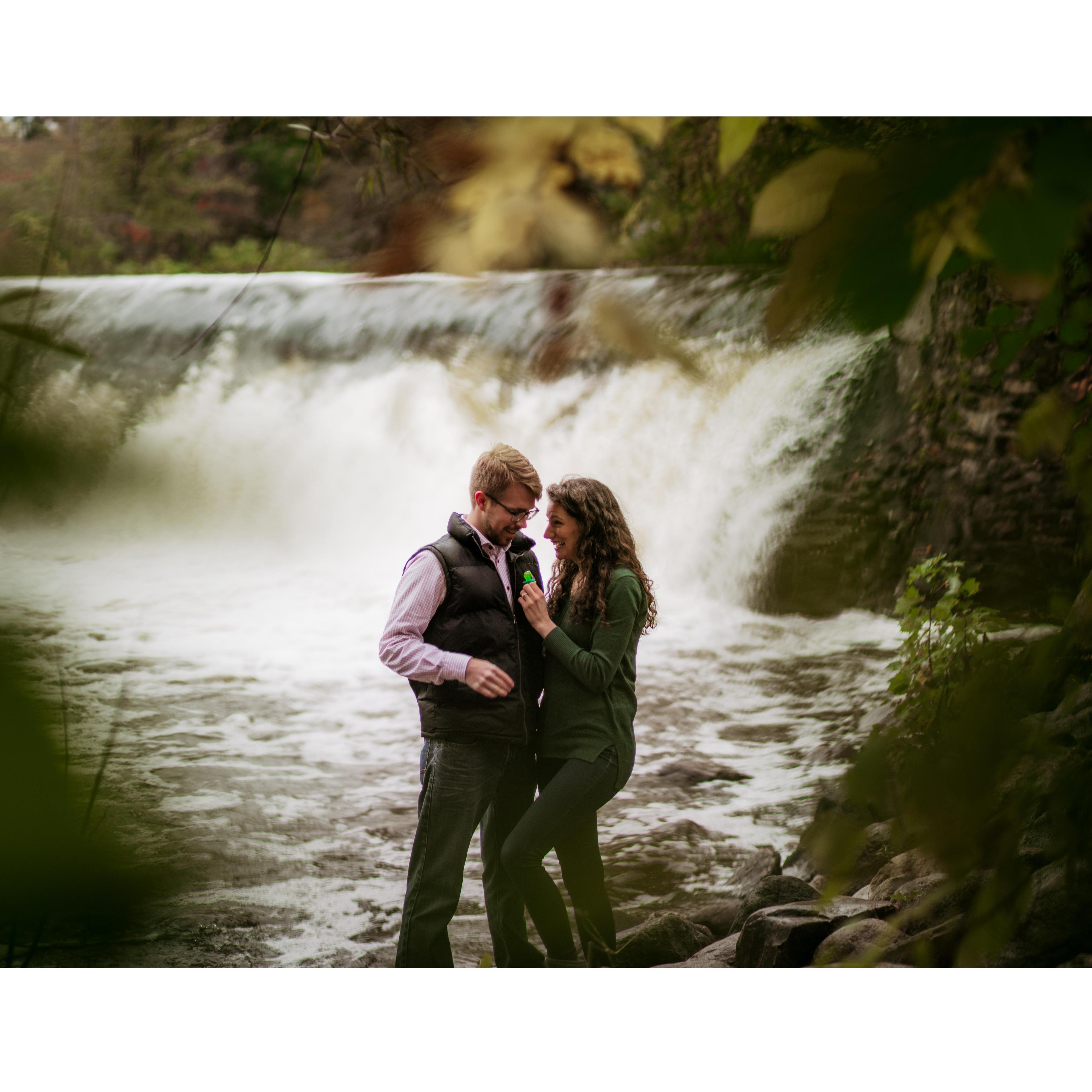 Thankful he didn't change his mind by the time I re-confirmed our engagement with a surprise pop-ring enjoyment of my own. -Steph