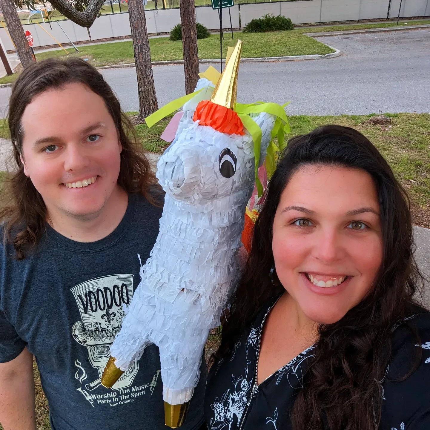 Punching a pinata #adventurechallenge date