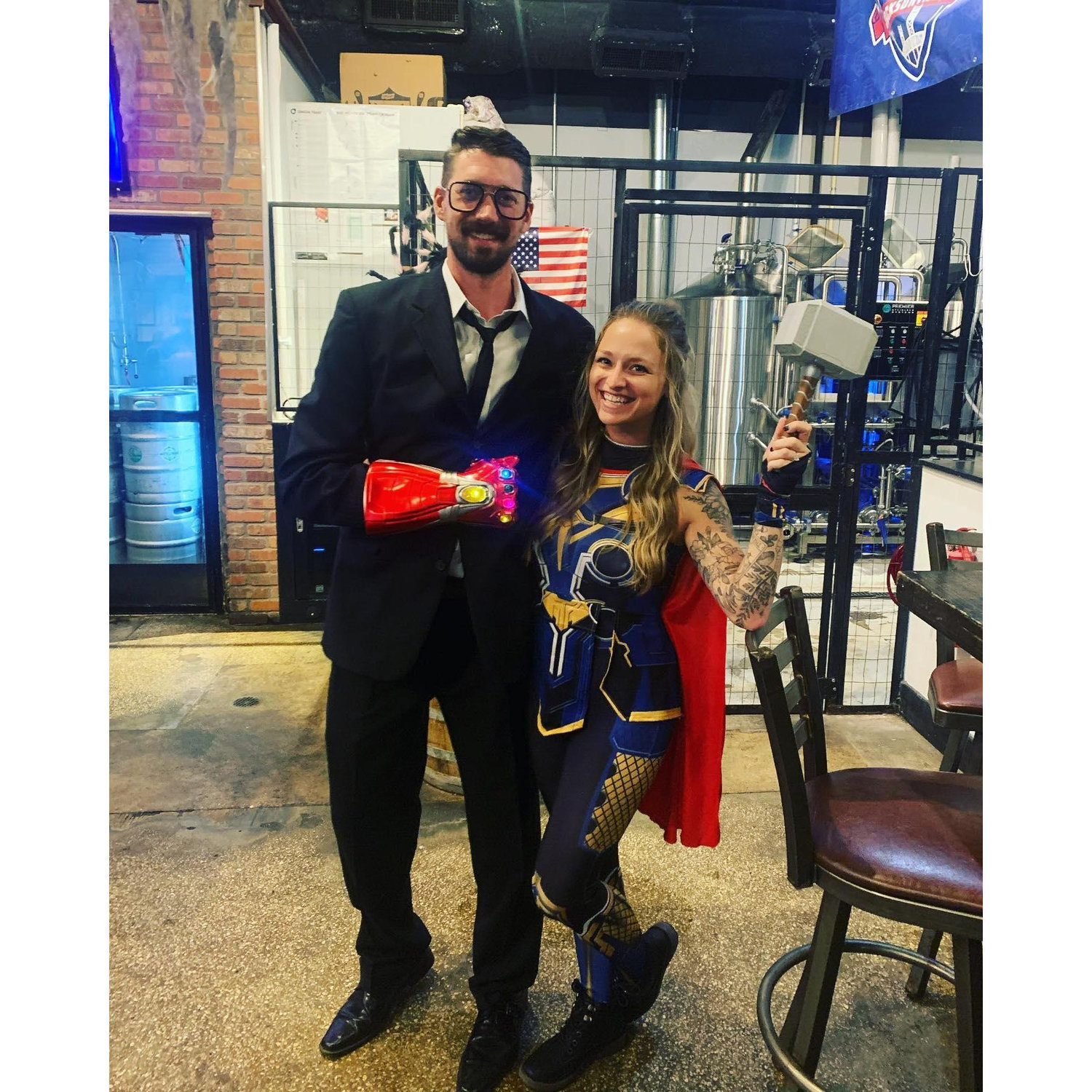 The Halloween we went as our favorite Marvel characters. 