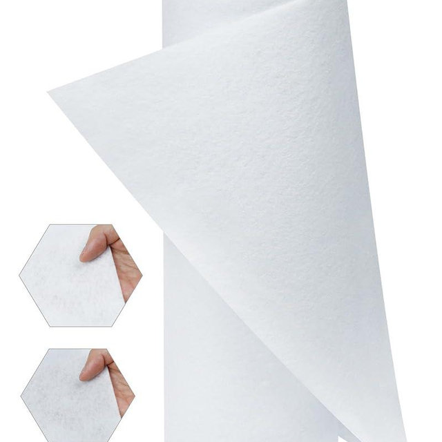 PLANTIONAL Iron-On Fusible Fleece Interfacing: 11.8 Inches x 10 Yards Medium Weight One-Sided Loft Iron On Fusible Fleece White for Quilting Tote Bags and Home Decor