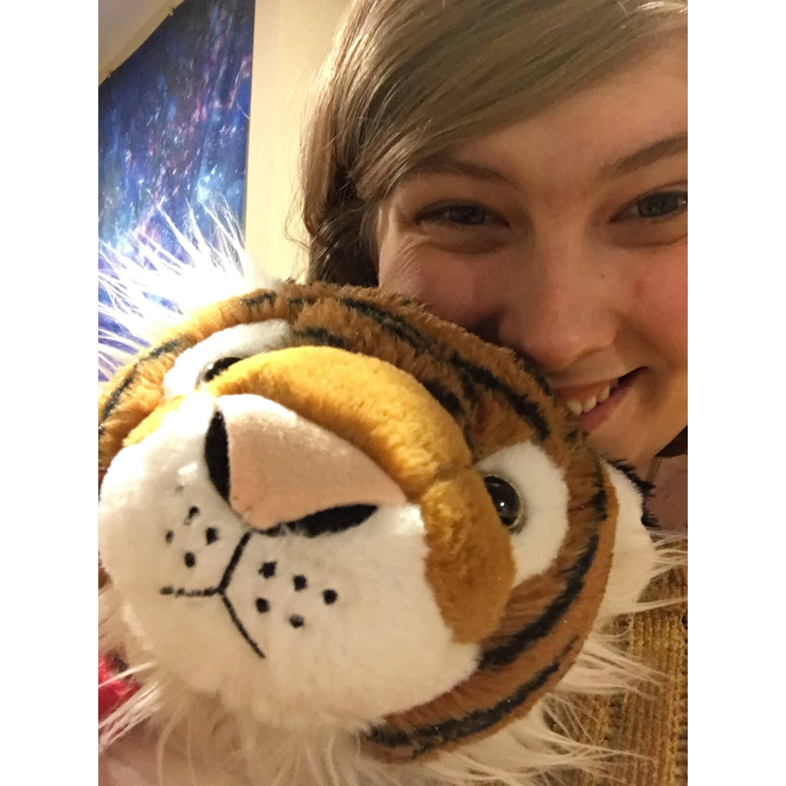 On February 10th, Joseph gave Hannah Jeremy the tiger as a Valentine's Day present! They've been inseparable every since.