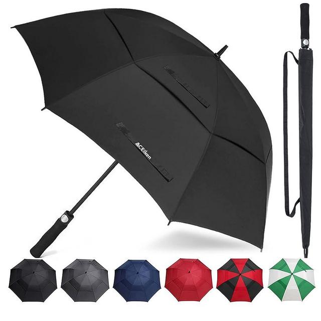 ACEIken Golf Umbrella Large 58/62/68 Inch Automatic Open Golf Umbrella Extra Large Oversize Double Canopy Vented Umbrella Windproof Waterproof for Men and Women