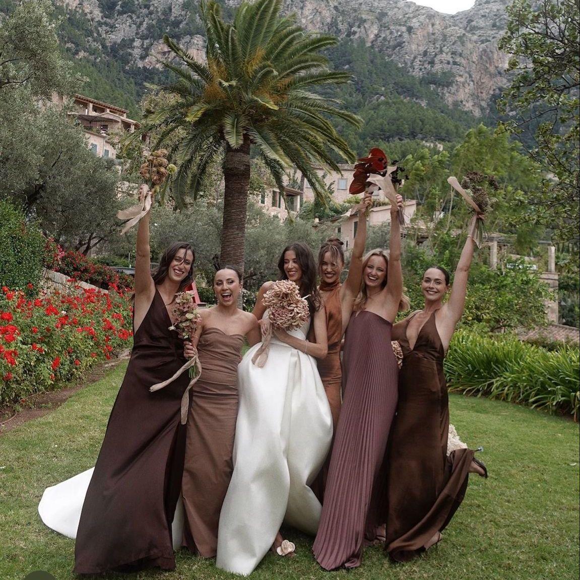 Bridesmaids will be in something similar to this.