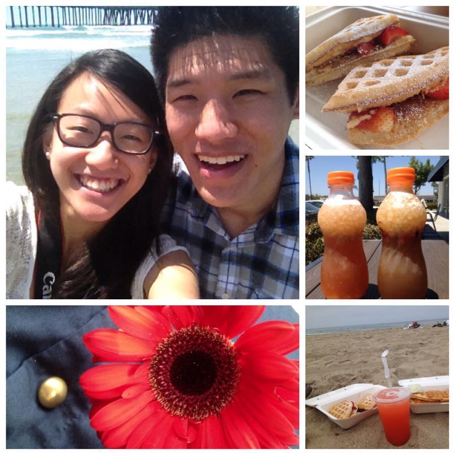 Our first unofficial date the summer before we started dating. Nathan bought Sabrina a gerbera daisy when he picked her up from SoCal for the road trip up to the Bay.