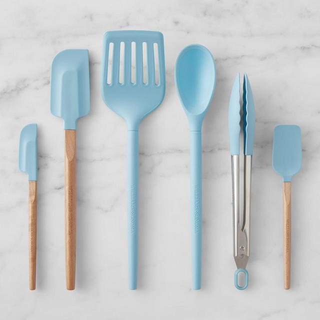 Silicone Utensils and Spatulas, Set of 6, Sky Blue