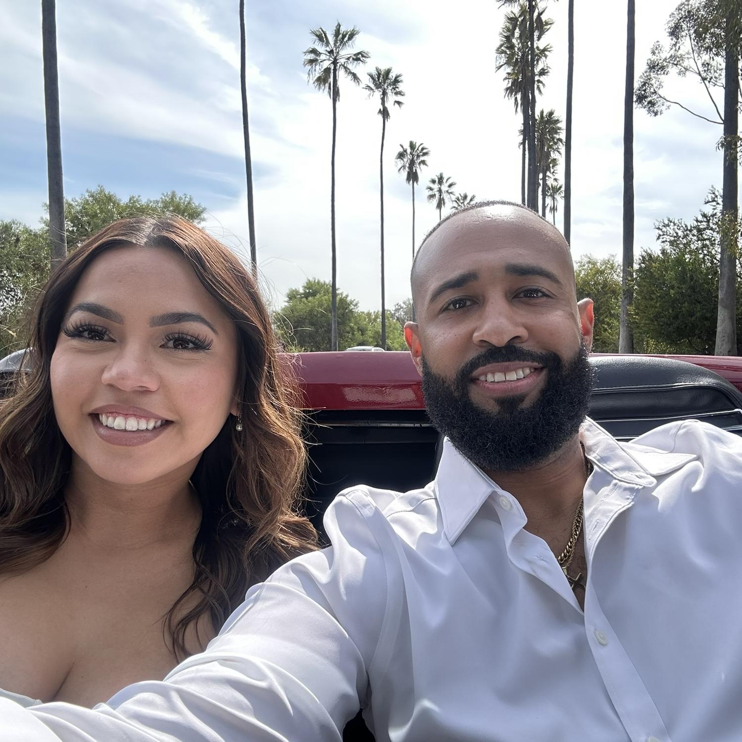 Engagement shoot day! Enjoying the top down and good weather