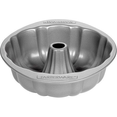 Farberware Nonstick Bakeware 10-Inch Fluted Mold, Gray