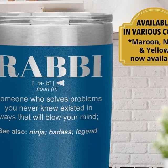Rabbi Gift Tumbler l Birthday,...