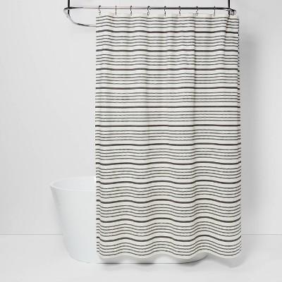 Striped Shower Curtain Black/White - Threshold™