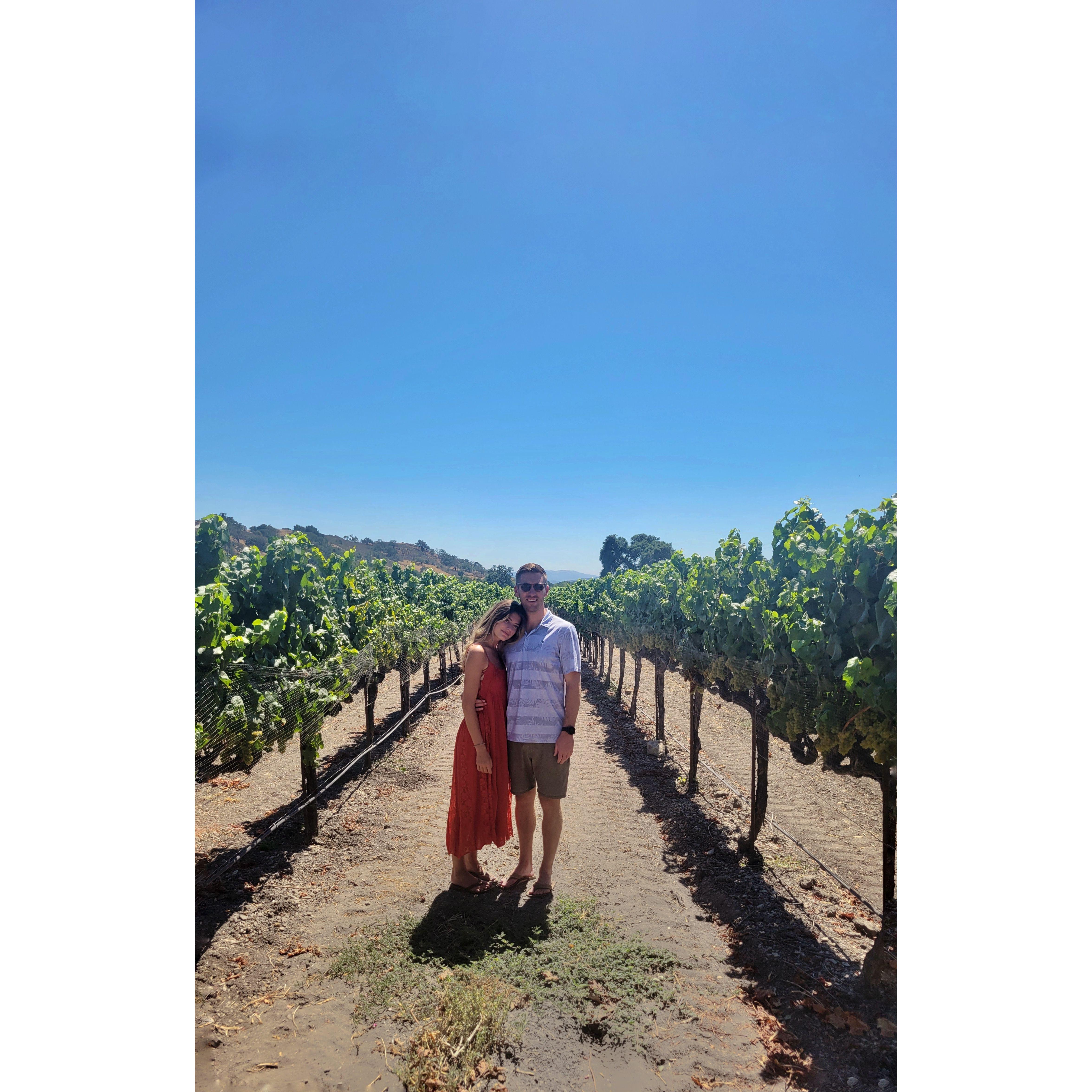 Wine tasting in central CA